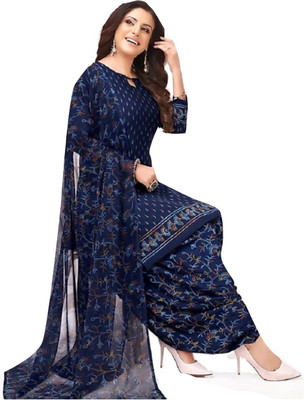 Rensil Crepe Printed Kurta & Patiyala Material