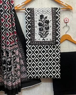 Meghdoot Textiles Pure Cotton Embroidered Salwar Suit Material