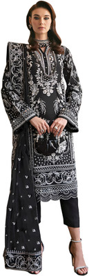 IYALAFAB Georgette Embroidered Kurta & Palazzo Material