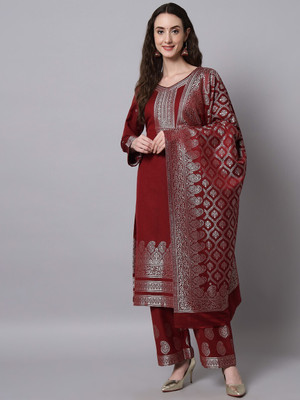 HouseOfCommon Wool Self Design Kurta & Palazzo Material