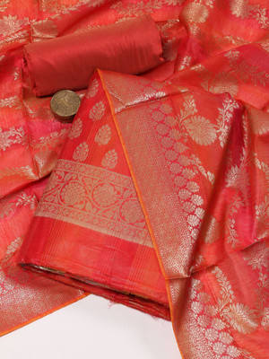Meena Bazaar Chanderi Self Design Salwar Suit Material
