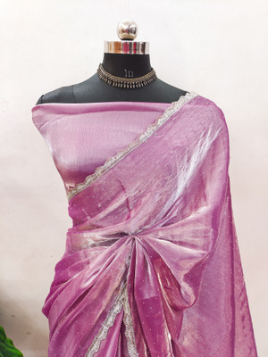 EthnicAura Organza Embroidered Blouse Material