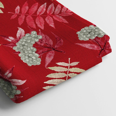 Arihant Creations Linen Floral Print Multi-purpose Fabric