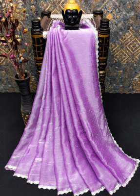 ZOYAL ENTERPRISE Embellished Bollywood Jimmy choo Saree(Purple)