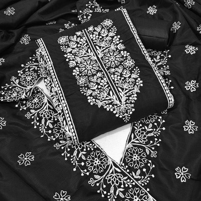 vyom creation Art Silk Embroidered Salwar Suit Material