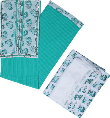 Sublime W Cotton Blend Embroidered, Printed Salwar Suit Material