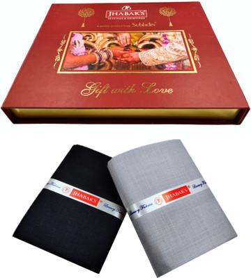 JHABAK'S Cotton Blend Solid Shirt & Trouser Fabric