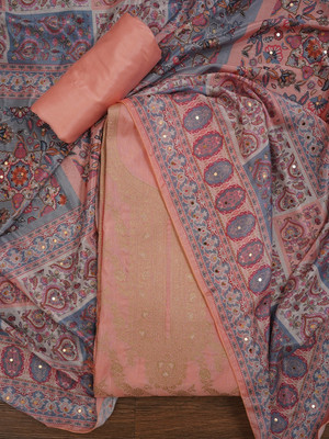 Jaipur Kurti Silk Blend Self Design Salwar Suit Material