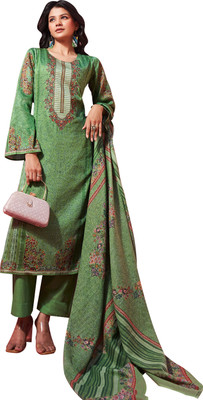 DRAVINAM Trends Pure Cotton Embroidered Salwar Suit Material