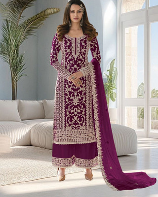 Dealbazaars Corporation Net/Lace Dyed, Embroidered, Embellished, Self Design Salwar Suit Material