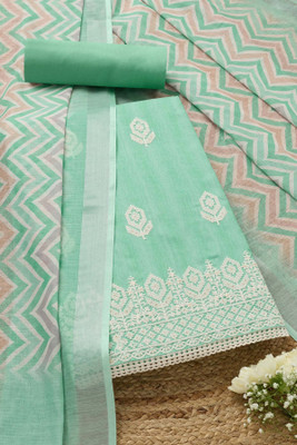 soch Cotton Blend Embroidered Salwar Suit Material