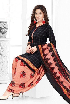 djn creation Crepe Printed Salwar Suit Material