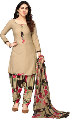 SARVAGIN Crepe Printed Kurta & Patiyala Material