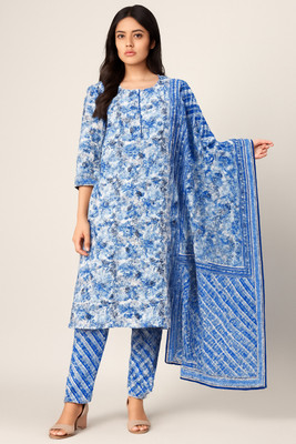 NIHU ENTERPRISE Pure Cotton Floral Print Salwar Suit Material