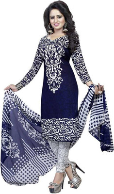 DUTT TEXTILE Crepe Paisley Salwar Suit Material