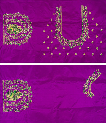 VLIPCARTZ Pure Silk Embroidered Blouse Material