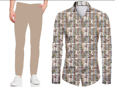 Jay Khodiyar Fashion Polycotton Self Design Shirt & Trouser Fabric