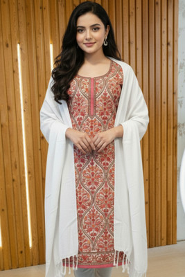 REET MAHAL Wool Embroidered Salwar Suit Material
