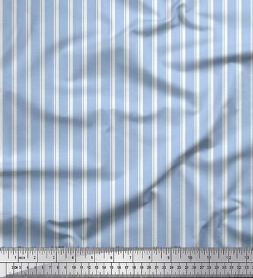 Soimoi Pure Cotton Striped Multi-purpose Fabric