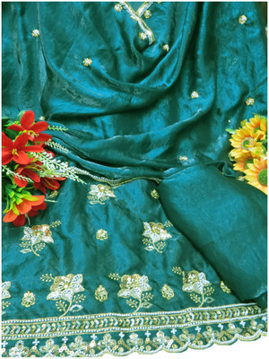 arti creation Pure Silk Embellished Salwar Suit Material