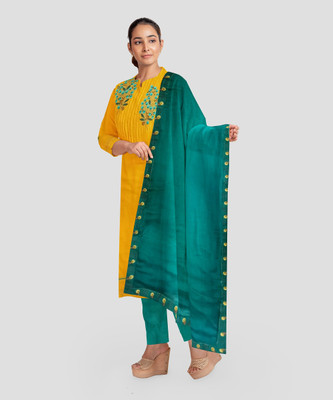 Omkar Traders Cotton Blend Printed Salwar Suit Material