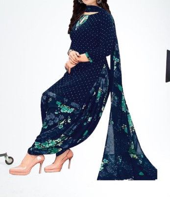 ALSHOP Crepe Printed Salwar Suit Material