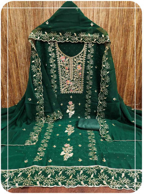 TNT Georgette Embroidered Salwar Suit Material