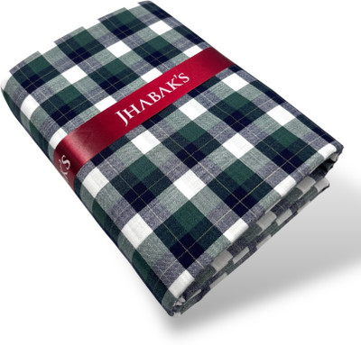JHABAK'S Cotton Blend Checkered Shirt Fabric