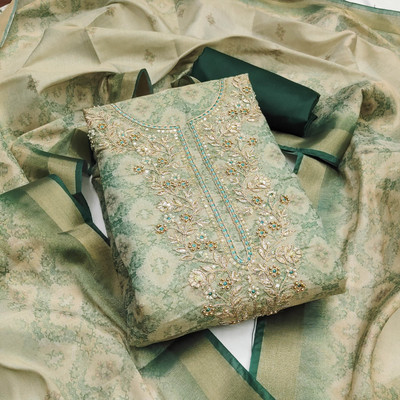 manvaa Cotton Silk Printed Salwar Suit Material