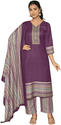 Soul Essence Wool Printed Salwar Suit Material