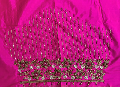 fashiontrenz Art Silk Embroidered Blouse Material