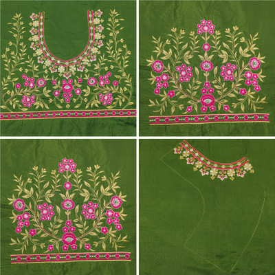 RAJVILASH Silk Blend Embroidered Blouse Material