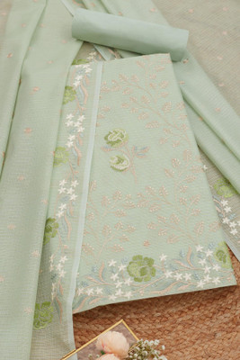 soch Cotton Blend Embroidered Salwar Suit Material