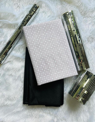 Aaru creations Chiffon Checkered Shirt & Trouser Fabric