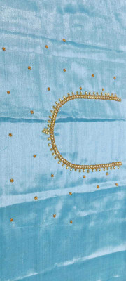 Khusi Fashion Silk Blend Embellished, Self Design Blouse Material