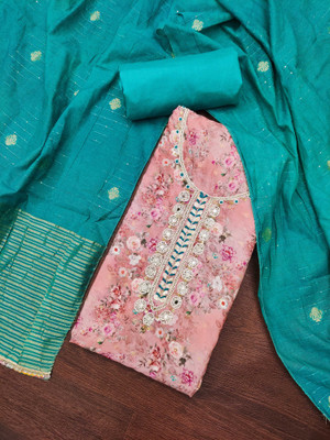 Tasrika Cotton Blend Floral Print Salwar Suit Material