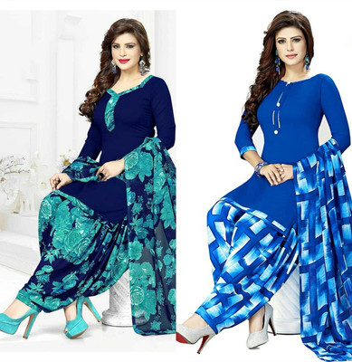 laxmi creation Crepe Printed Salwar Suit Material