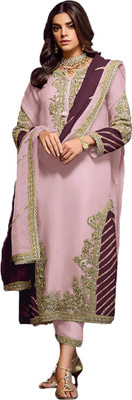 NIDHI'S FASHION Georgette Embroidered Salwar Suit Material