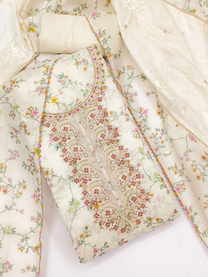 Vedant Vastram Chanderi Embroidered Salwar Suit Material