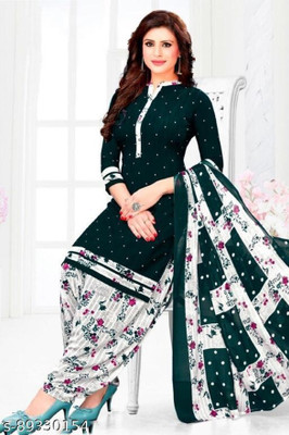 adfab Crepe Printed Kurta & Patiyala Material