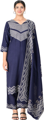 Indo Essence Wool Solid Kurta & Palazzo Material