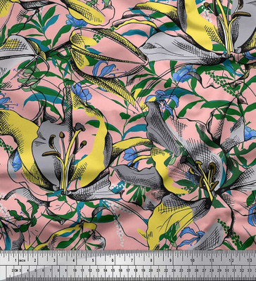 Soimoi Pure Cotton Floral Print Multi-purpose Fabric