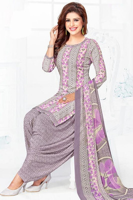 KURTAKULTURE Crepe Printed Salwar Suit Material