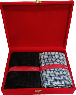 Arvind Cotton Blend Checkered, Self Design Shirt & Trouser Fabric
