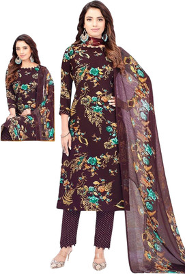 INITHI Polyester Printed Salwar Suit Material