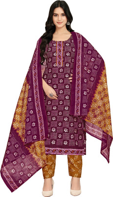 Vijay Deep Silk Mill Art Silk Floral Print Salwar Suit Material
