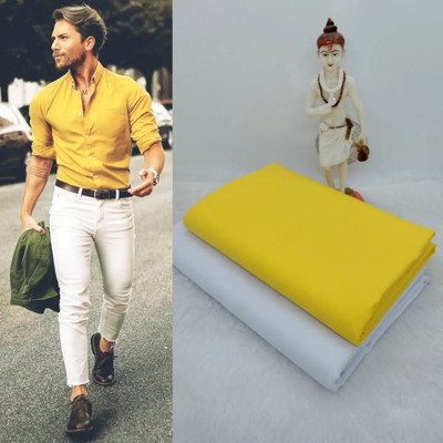Venjberry Cotton Blend Solid Shirt & Trouser Fabric