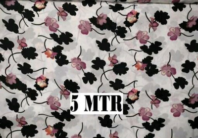 JESVI Crepe Floral Print Kurta Fabric