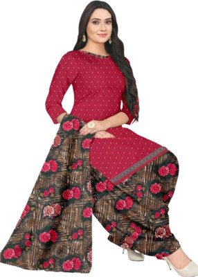 SIMPLYETHNIC Crepe Printed Kurta & Churidar Material