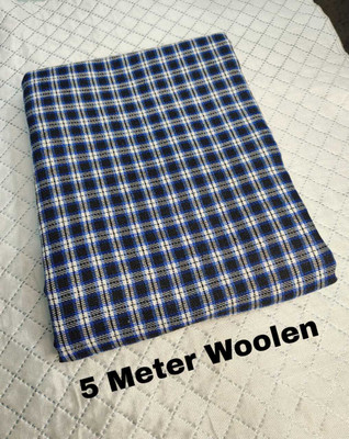 AURAA COLLECTION Wool Checkered Kurta Fabric